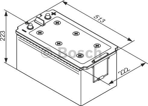 BOSCH 0 092 TE0 777 - Аккумулятор   190Ah-12v BOSCH EFB TE077 513x223x223.полярность обратная 3.EN1050 autozip.com.ua