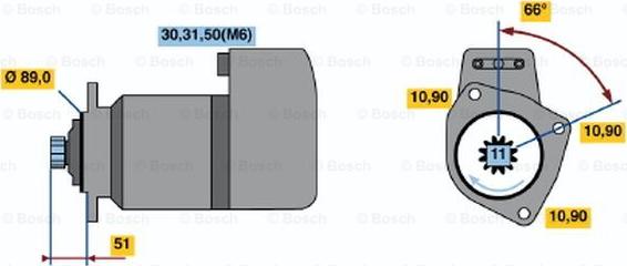 BOSCH 0 001 416 049 - Стартер autozip.com.ua