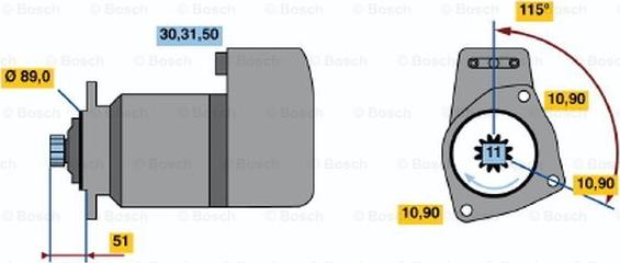 BOSCH 0 001 416 069 - Стартер autozip.com.ua