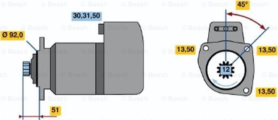 BOSCH 0 001 416 065 - Стартер autozip.com.ua