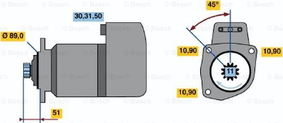 BOSCH 0 001 417 025 - Стартер autozip.com.ua