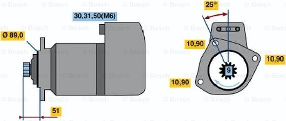 BOSCH 0 001 416 080 - Стартер autozip.com.ua