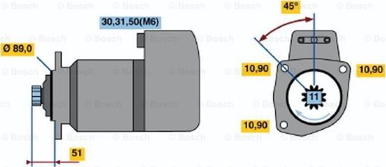 BOSCH 0 001 416 038 - Стартер autozip.com.ua