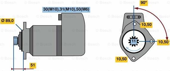 BOSCH 0 001 416 032 - Стартер autozip.com.ua