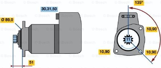 BOSCH 0 001 416 075 - Стартер autozip.com.ua