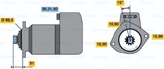 BOSCH 0 001 418 016 - Стартер autozip.com.ua