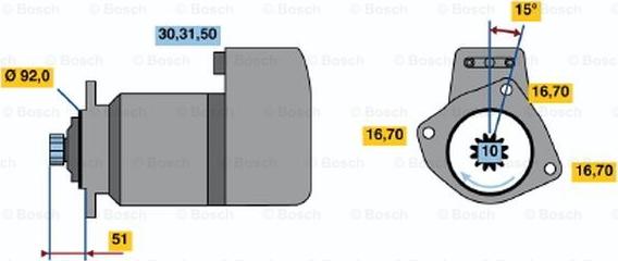 BOSCH 0 001 418 017 - Стартер autozip.com.ua