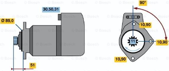 BOSCH 0 001 417 055 - Стартер autozip.com.ua