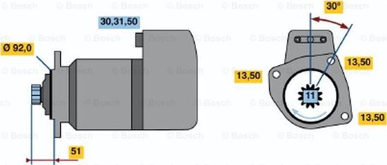 BOSCH 0 001 417 066 - Стартер autozip.com.ua