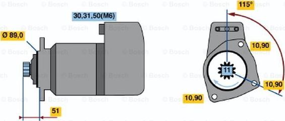 BOSCH 0 001 417 071 - Стартер autozip.com.ua