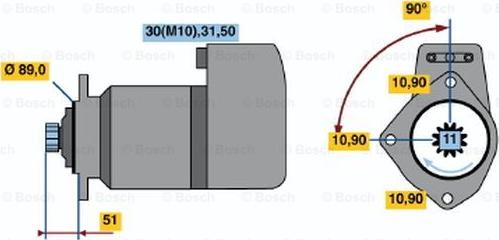 BOSCH 0 001 417 072 - Стартер autozip.com.ua