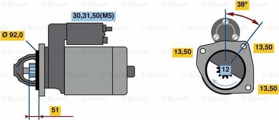 BOSCH 0 001 420 025 - Стартер autozip.com.ua