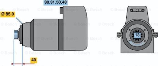 BOSCH 0 001 510 005 - Стартер autozip.com.ua