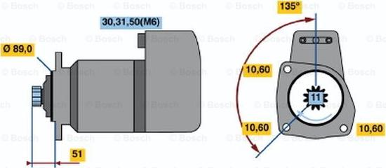 BOSCH 0 001 510 008 - Стартер autozip.com.ua