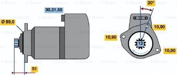 BOSCH 0 001 510 028 - Стартер autozip.com.ua