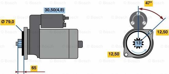 BOSCH 0 001 142 005 - Стартер autozip.com.ua