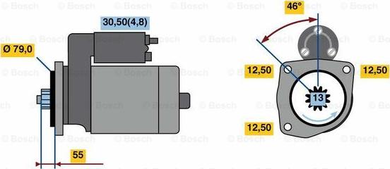 BOSCH 0 001 142 003 - Стартер autozip.com.ua