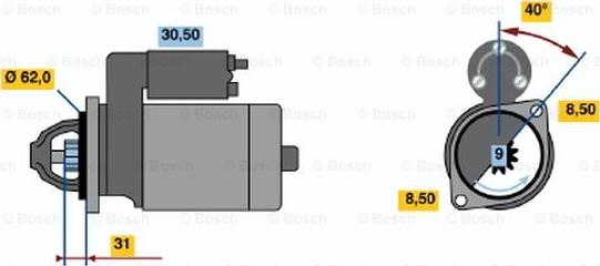 BOSCH 0 001 157 027 - Стартер autozip.com.ua