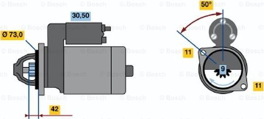 BOSCH 0 001 109 040 - Стартер autozip.com.ua