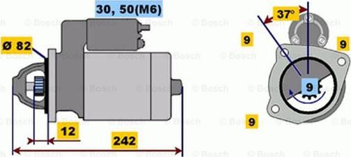 BOSCH 0 001 109 048 - Стартер autozip.com.ua