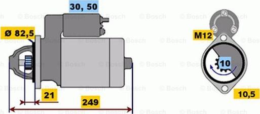 BOSCH 0 001 109 062 - Стартер autozip.com.ua