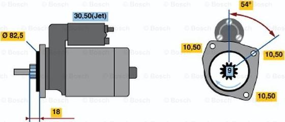 BOSCH 0 001 109 001 - Стартер autozip.com.ua