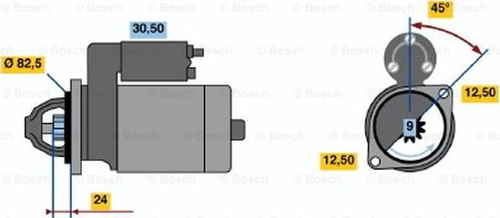 BOSCH 0 001 109 012 - Стартер autozip.com.ua