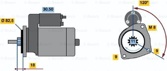 BOSCH 0 001 109 017 - Стартер autozip.com.ua