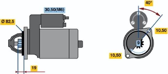 BOSCH 0001109031 - Стартер autozip.com.ua