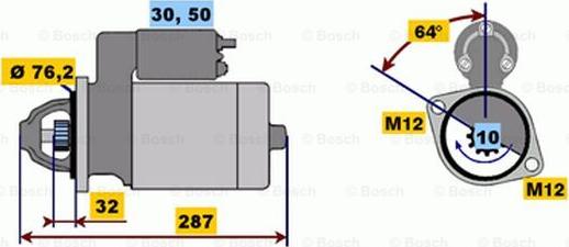 BOSCH 0 001 109 021 - Стартер autozip.com.ua