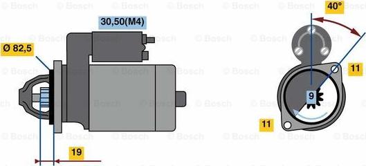 BOSCH 0 001 109 356 - Стартер autozip.com.ua