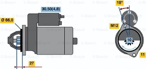 BOSCH 0 001 109 361 - Стартер autozip.com.ua