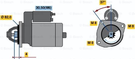 BOSCH 0 001 109 300 - Стартер autozip.com.ua