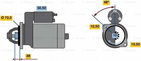 BOSCH 0 001 109 377 - Стартер autozip.com.ua