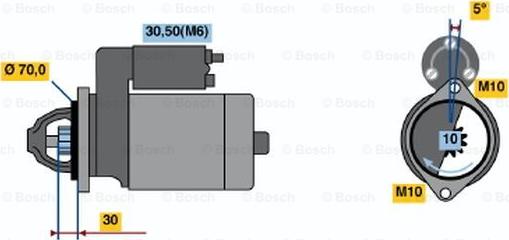 BOSCH 0 001 109 262 - Стартер autozip.com.ua