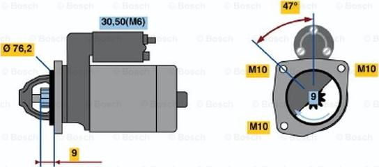 BOSCH 0 001 109 340 - Стартер autozip.com.ua