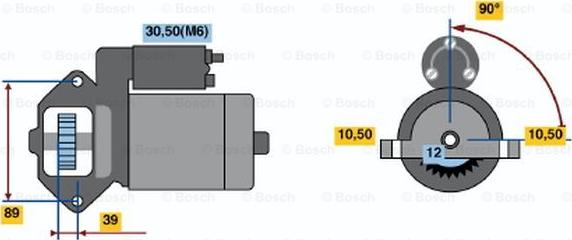 BOSCH 0 001 109 304 - Стартер autozip.com.ua