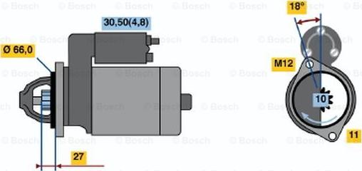 BOSCH 0 001 109 275 - Стартер autozip.com.ua