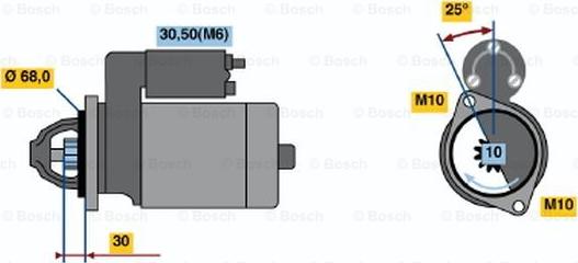 BOSCH 0 001 109 271 - Стартер autozip.com.ua