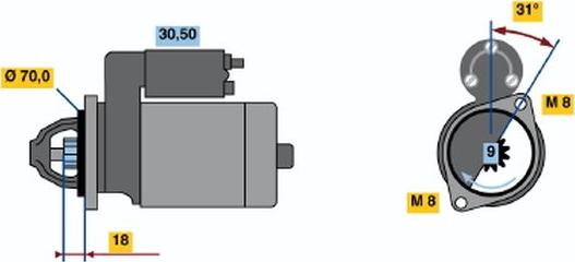 BOSCH 0 001 106 014 - Стартер autozip.com.ua