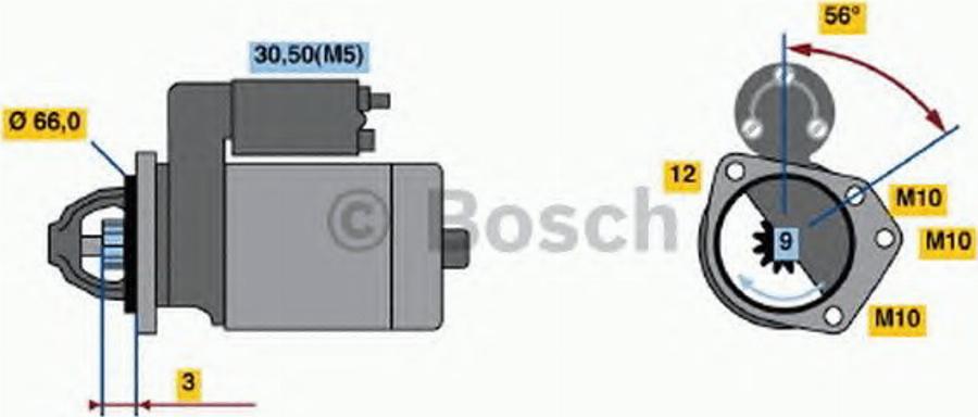 BOSCH 0 001 106 024 - Стартер autozip.com.ua