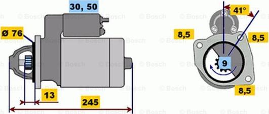 BOSCH 0 001 108 048 - Стартер autozip.com.ua