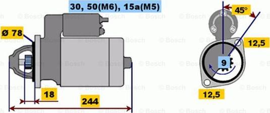 BOSCH 0 001 108 080 - Стартер autozip.com.ua