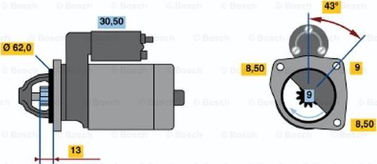 BOSCH 0 001 108 081 - Стартер autozip.com.ua