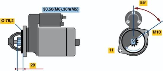 BOSCH 0001108196 - Стартер autozip.com.ua