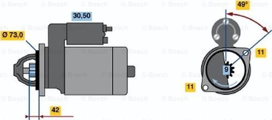 BOSCH 0 001 108 144 - Стартер autozip.com.ua