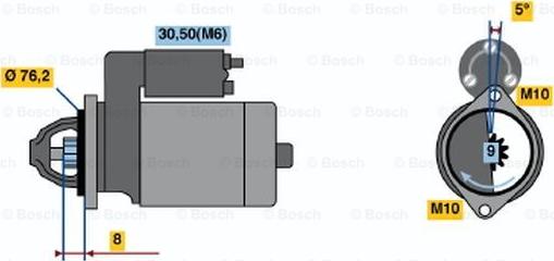 BOSCH 0 001 108 156 - Стартер autozip.com.ua