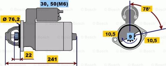 BOSCH 0 001 108 150 - Стартер autozip.com.ua