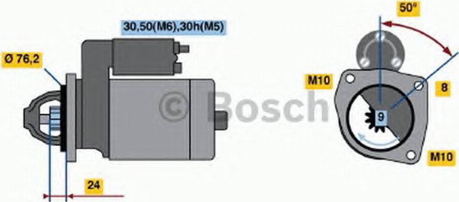 BOSCH 0 001 108 169 - Стартер autozip.com.ua
