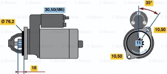 BOSCH 0 001 108 168 - Стартер autozip.com.ua